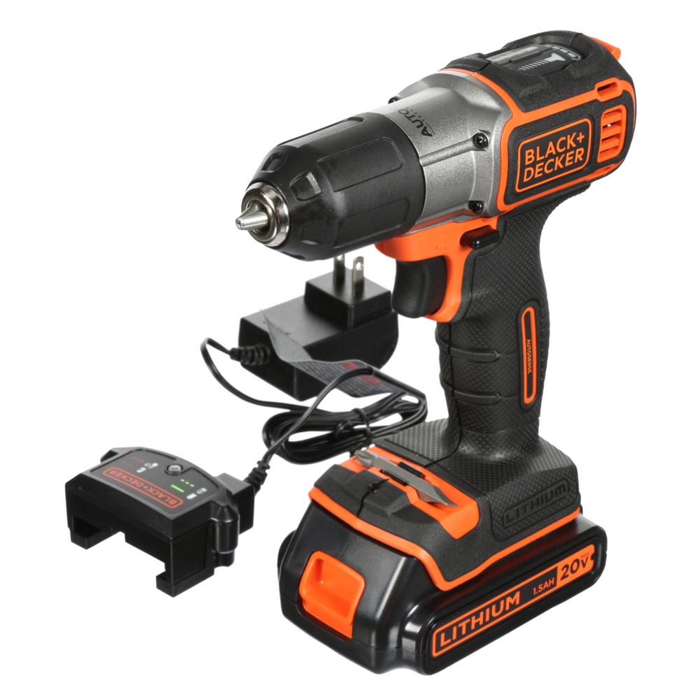 20-Volt MAX Lithium-Ion Cordless Drill/Driver with Autosense Technology with Battery 1.5Ah and Charger - Super Arbor