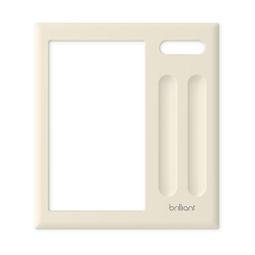 Smart Home Control 2-Switch Panel Snap-On Frame in Light Almond - Super Arbor