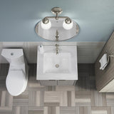 Ceramic/Impressions 25 in. Single Faucet Hole Vitreous China Vanity Top with Basin in White Impressions - Super Arbor