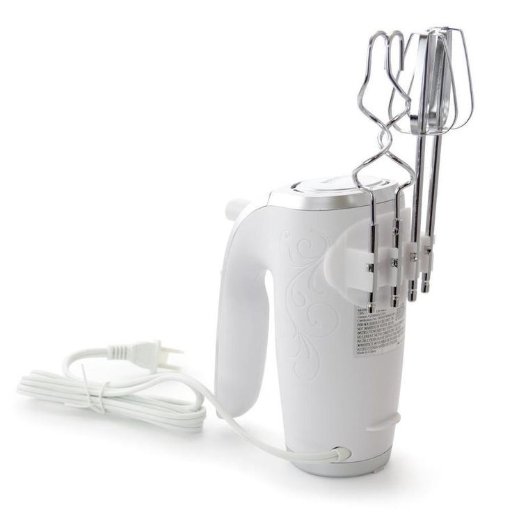 Better Chef 6-in Cord 5-Speed White Hand Mixer