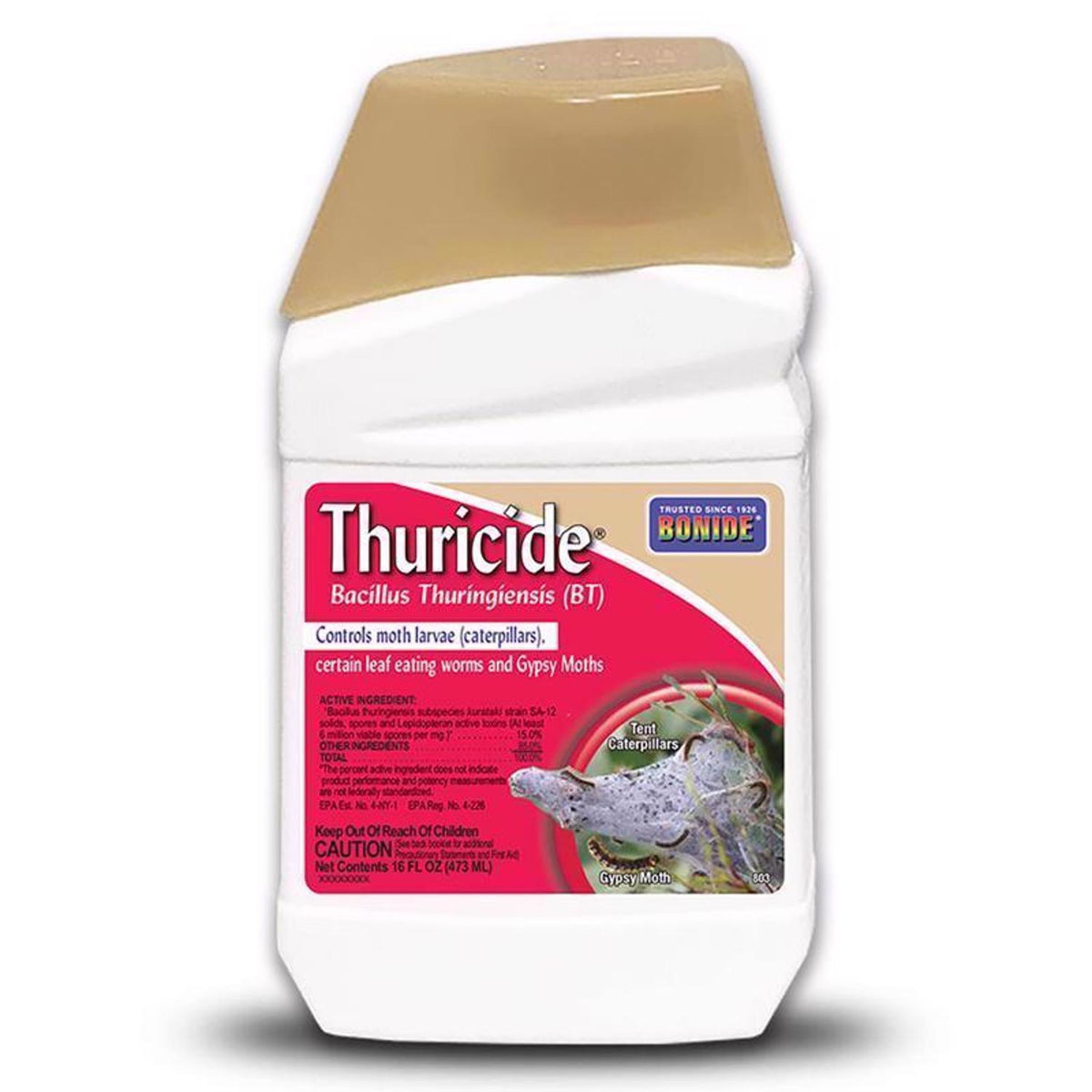 Bonide Thuricide Organic Insect Killer Liquid Concentrate, 16 oz
