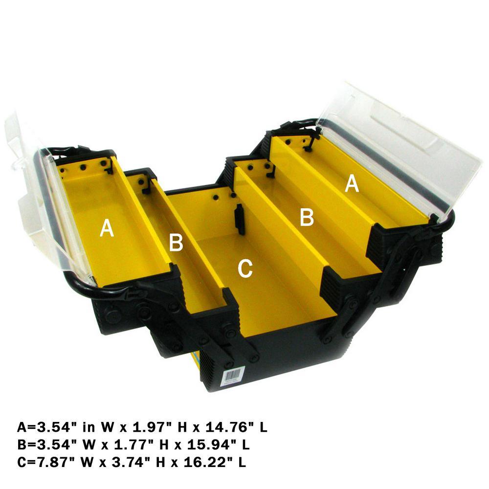 18 in. Deluxe Steel and Plastic Tool Box - Super Arbor