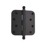 4 in. Ball Tip Residential Hinge with Square Corners in Oil-Rubbed Bronze - Super Arbor