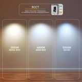 Commercial Electric 2 ft. x 4 ft. 500 Watt Equivalent Integrated LED White Troffer Light 3 CCT with up to 5500 Lumen Select