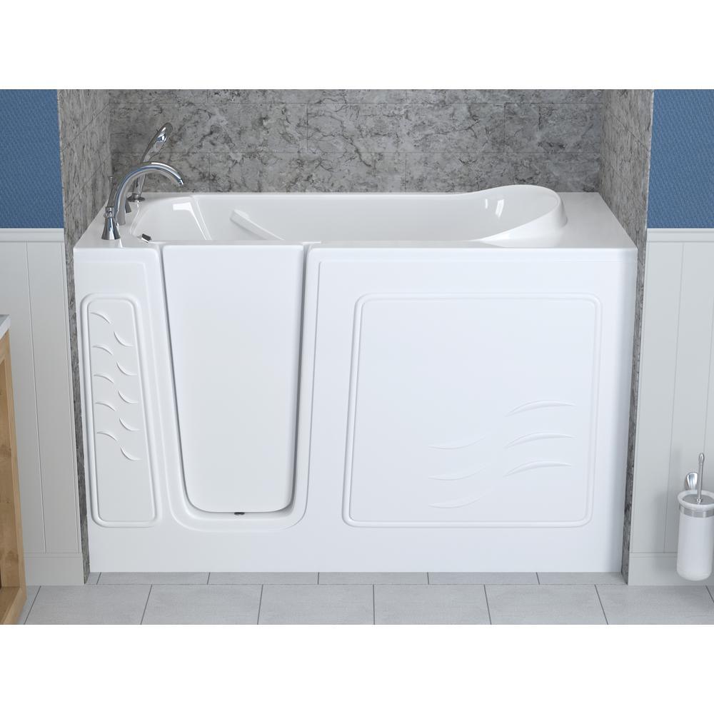 HD Series 30 in. x 60 in. Left Drain Quick Fill Walk-In Soaking Bathtub in White - Super Arbor