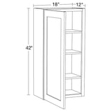 Home Decorators Collection Newport 18 in. W x 12 in. D x 42 in. H Assembled Plywood Wall Kitchen Cabinet in Blended Cream with Soft Close