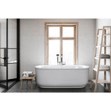 Spectacle 65.75 in. Acrylic Flatbottom Bathtub in White - Super Arbor