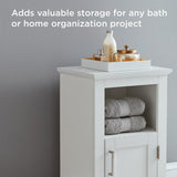Shaker Style 16 in. W x 12 in. D x 29.9 in. H Floor Cabinet in White - Super Arbor