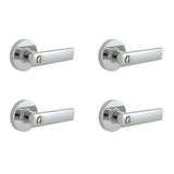 Westwood Bright Chrome Bed/Bath Door Lever with Round Rose