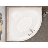 Jaspers 5 ft. Acrylic Corner Drop-in Air Bathtub in White - Super Arbor