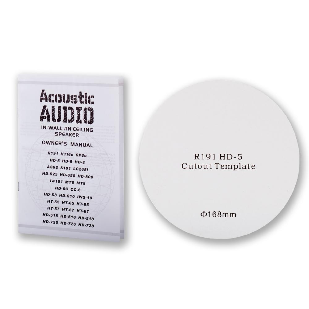 In-Ceiling 5 Speaker Set 2 Way Home Theater 1000-Watt - Super Arbor