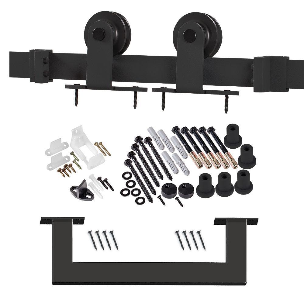 36 in. x 84 in. Lincoln Park Primed Interior Sliding Barn Door Slab with Hardware Kit - Super Arbor