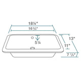 MR Direct Undermount Porcelain Bathroom Sink in White