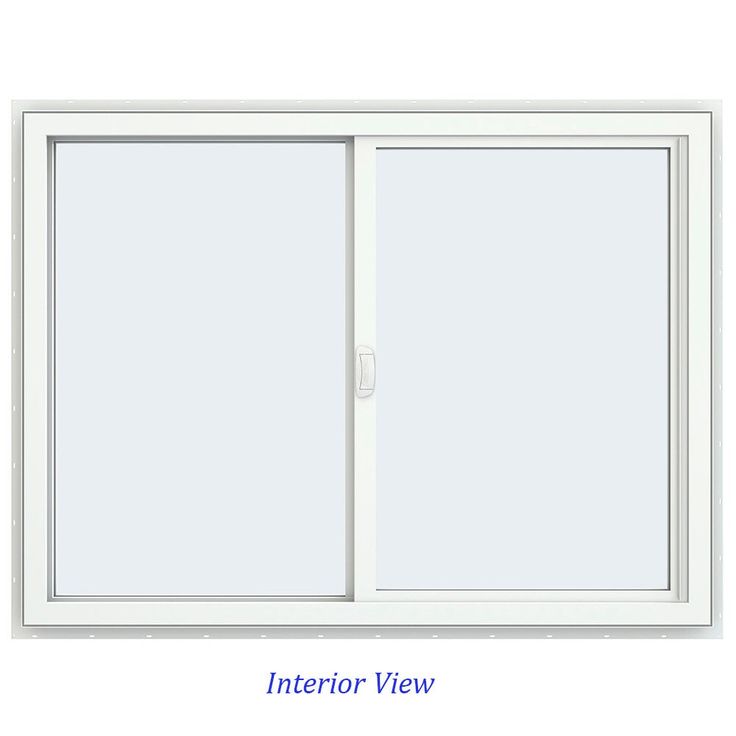 JELD-WEN FiniShield V-4500 35-1/2-in x 47-1/2-in x 3-in Jamb Left-operable Vinyl Black Sliding Window Full Screen Included
