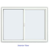JELD-WEN FiniShield V-4500 35-1/2-in x 47-1/2-in x 3-in Jamb Left-operable Vinyl Black Sliding Window Full Screen Included