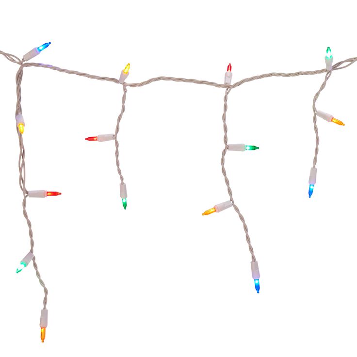 GE StayBright 100-Count Constant Multicolor Mini LED Plug-In Christmas Icicle Lights