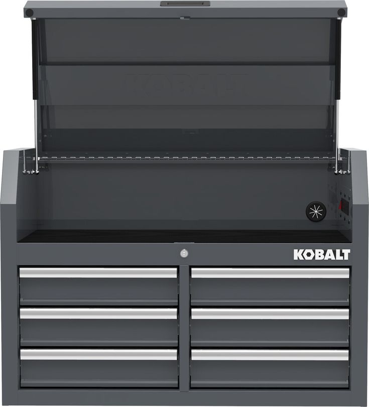 Kobalt 36-in W x 18-in H 6-Drawer Steel Tool Chest (Gray)
