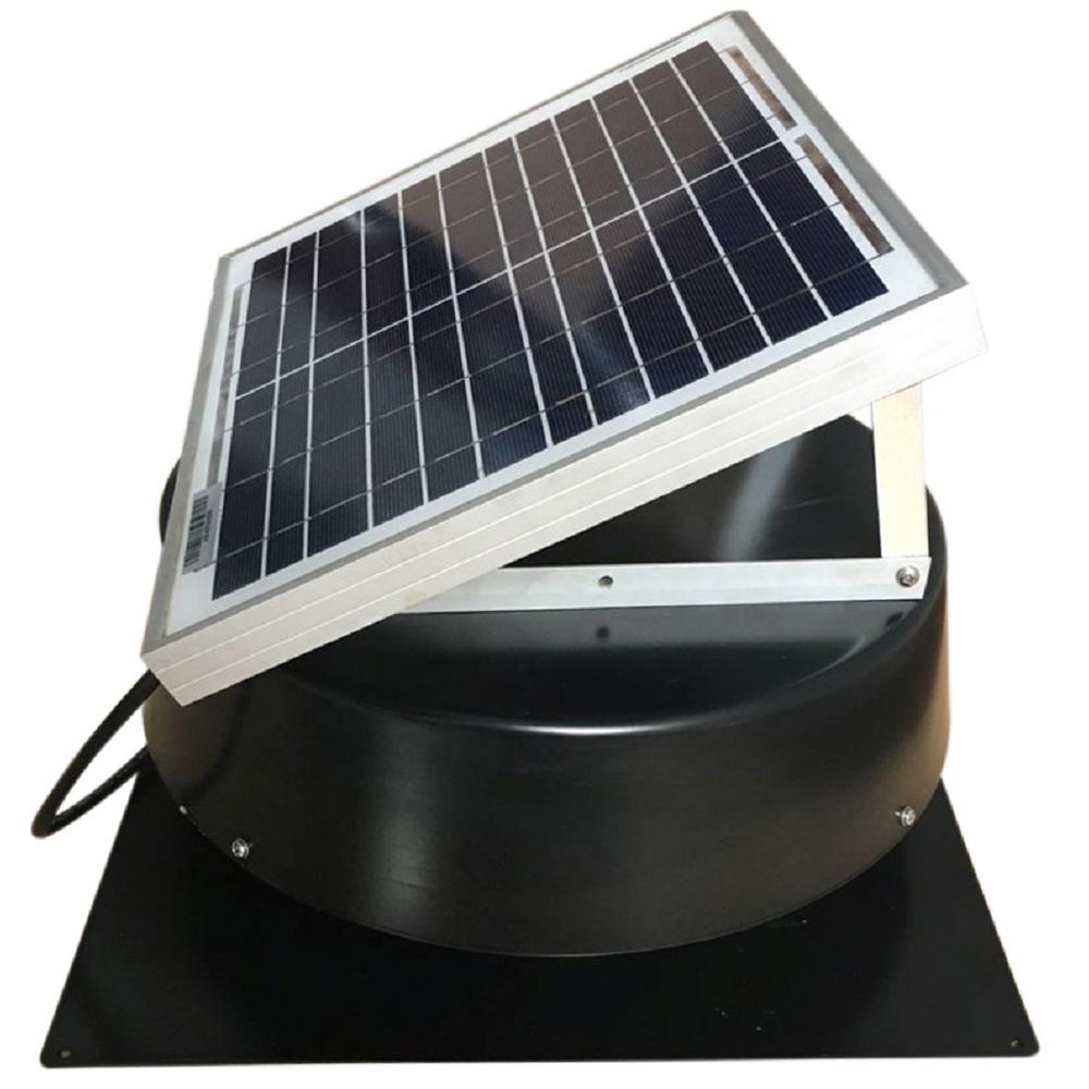 660 CFM Powder Coated Galvanized Steel Solar Powered Attic Fan with Adjustable Solar Panels - Super Arbor
