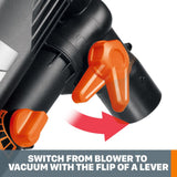 Worx 120 MPH 350 CFM 12 Amp Electric Leaf Blower/Mulcher/Vac with Metal Impeller - Super Arbor