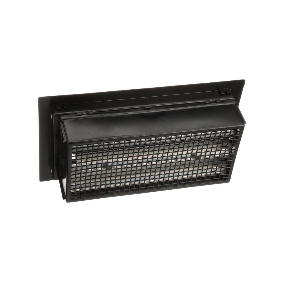 16 in. x 8 in. Automatic Foundation Vent in Black (10 Vents per Carton) - Super Arbor