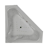 72 in. Corner Drop-in Air Bathtub in White - Super Arbor