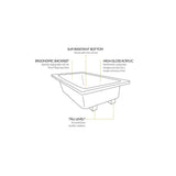 PROJECTA 60 in. x 42 in. Rectangular Oval Drop-in Reversible Soaking Bathtub in White - Super Arbor