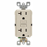 20 Amp Self-Test SmartlockPro Slim Duplex GFCI Outlet, White - Super Arbor