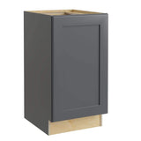 Home Decorators Collection Newport 18 in. W x 24 in. D x 34.5 in. H Assembled Plywood Full Height Door Base Kitchen Cabinet in Deep Onyx RH