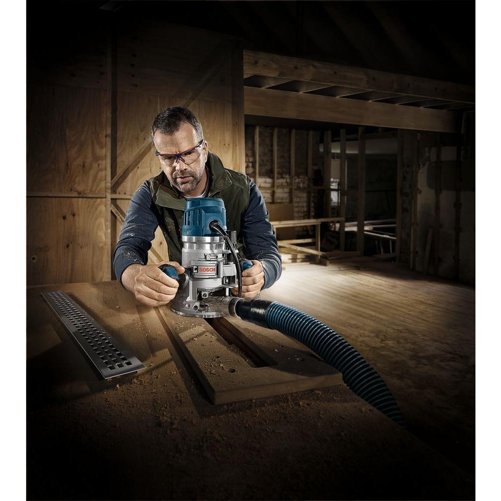 15 Amp 3-1/2 in. 2.3 HP Corded Electric Variable Speed Fixed Base Router Kit with Trigger Control - Super Arbor