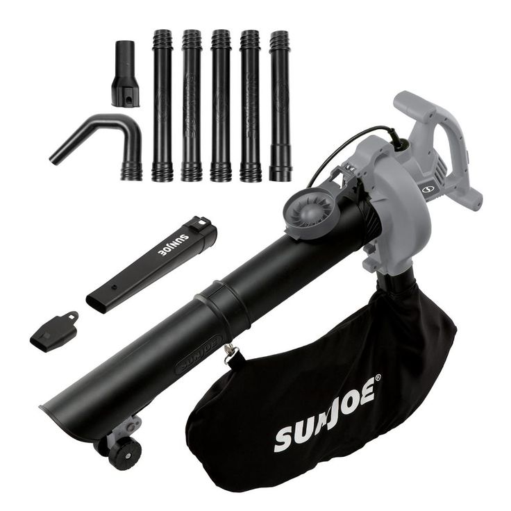 Sun Joe 250 MPH 440 CFM 14 Amp Electric Handheld Blower/Vacuum/Mulcher with Gutter Attachment in Gray (Factory Refurbished)