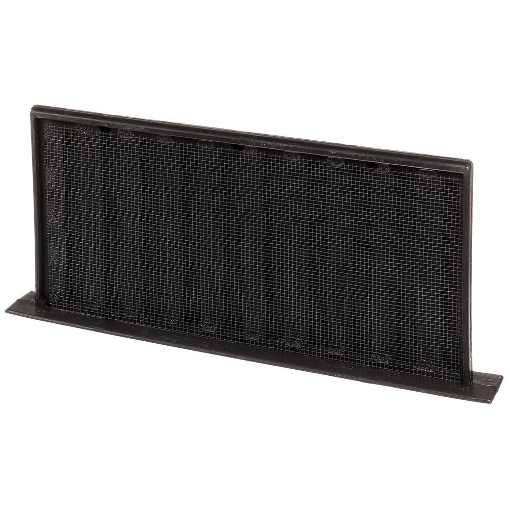 16 in. x 8 in. Plastic Resin Slider Foundation Vent in Black - Super Arbor