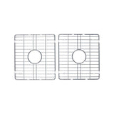 Fireclay 33 in. Double Bowl Apron-Front Farmhouse Kitchen Sink with Grid Set and Drain Assemblies