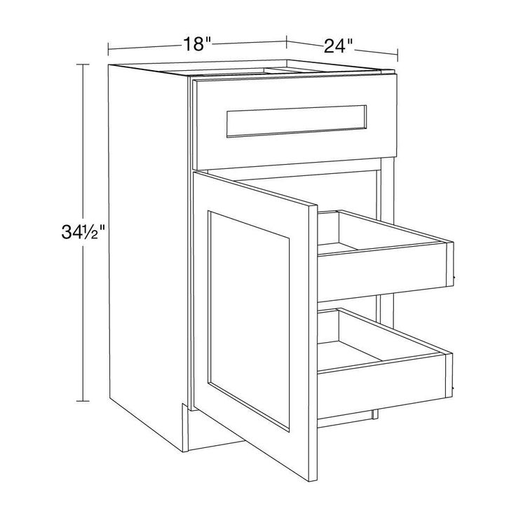 Home Decorators Collection Newport 18 in. W x 24 in. D x 34.5 in. H Assembled Plywood Base Kitchen Cabinet in Manganite with 2ROT Soft Close LH