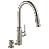 Allentown Single-Handle Pull-Down Sprayer Kitchen Faucet with Soap in SpotShield Stainless