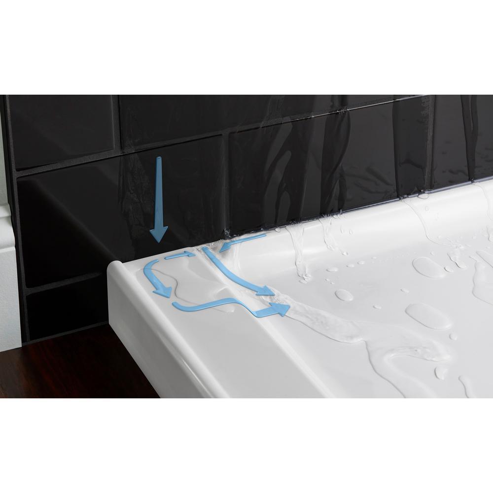 Ensemble 30 in. x 60 in. Single Threshold Right-Hand Shower Base in White - Super Arbor