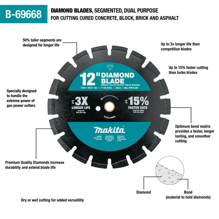 12 in. Segmented Rim Dual Purpose Diamond Blade