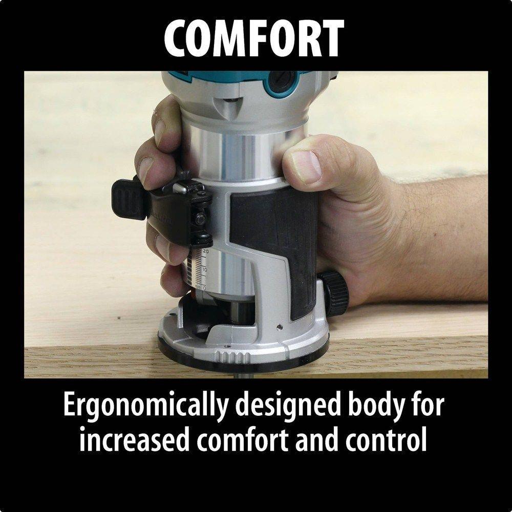 6.5 Amp 1-1/4 HP Corded Fixed Base Variable Speed Compact Router with Quick-Release - Super Arbor