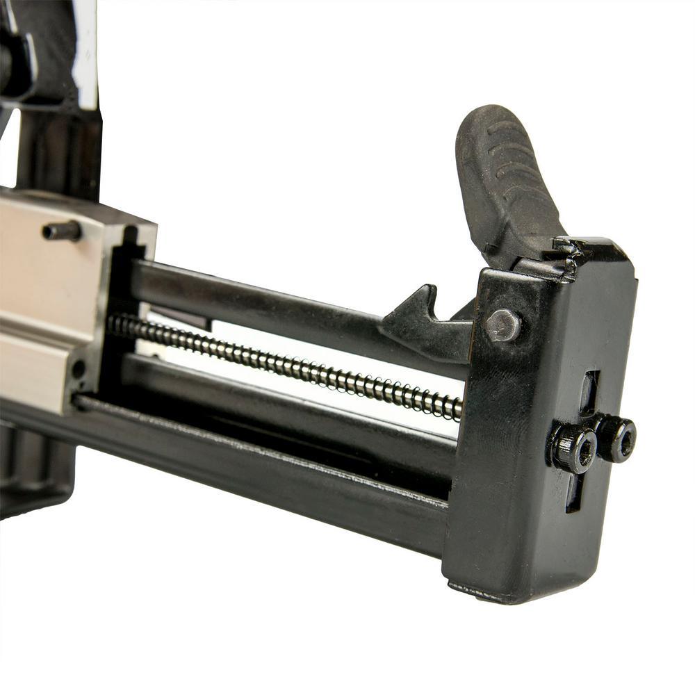 Pneumatic 18-Gauge 1-1/4 in. Plastic Cap Stapler with Canvas Bag and Plastic Cap Staples (1000-Count) - Super Arbor