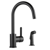 Apex Single-Handle Side Sprayer Kitchen Faucet in Matte Black - Super Arbor