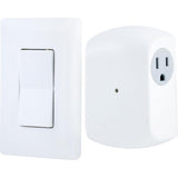 Wireless Remote Wall Switch Light Control with Grounded Outlet Receiver - Super Arbor