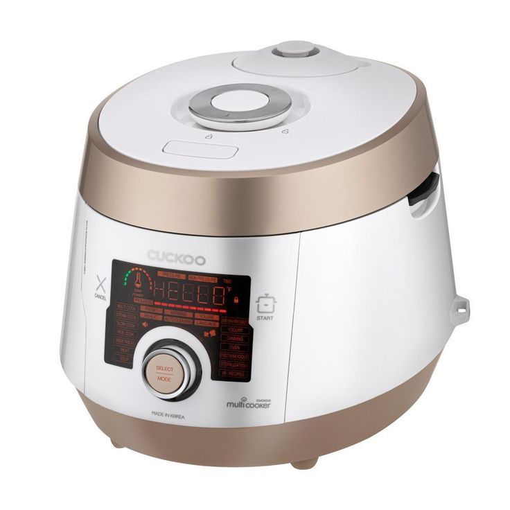 5 Qt. White/Gold Electric Multi Pressure Cooker with dial