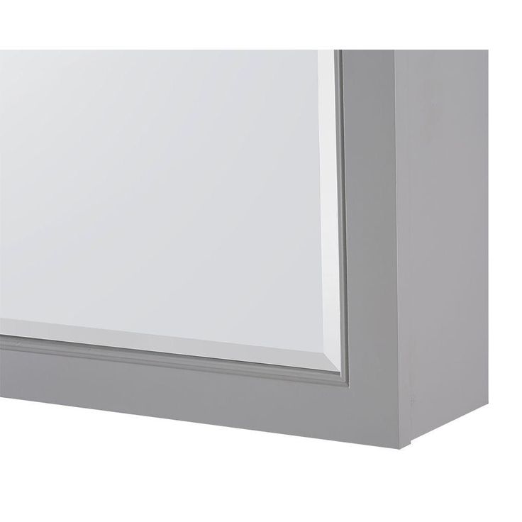Gazette 22 in. W x 26 in. H x 6-5/8 in. D Framed Surface-Mount Bathroom Medicine Cabinet in Grey