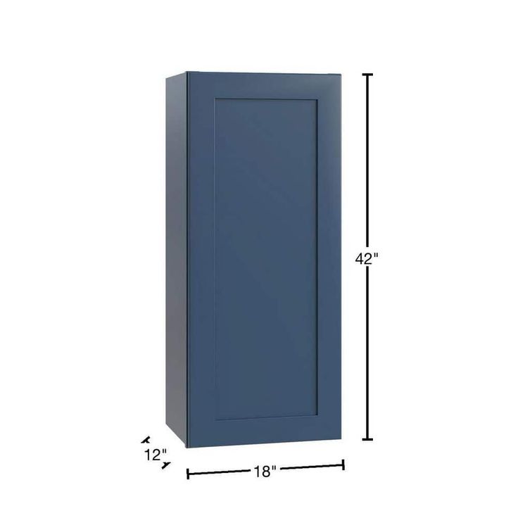 Home Decorators Collection Newport 18 in. W x 12 in. D x 42 in. H Assembled Plywood Wall Kitchen Cabinet in Mythic Blue with Soft Close