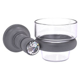 Allied Brass Carolina Crystal Matte Gray Brass Bath Accessory Set