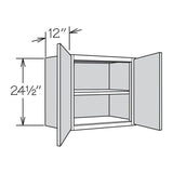 allen + roth Aveley 30-in W x 24.5-in H x 12-in D Linen Maple Door Wall Semi-Custom Cabinet