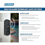 Camelot Aged Bronze Connect Smart Door Lock with Alarm (2-Pack) - Super Arbor