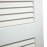 18 in. x 80 in. White Plantation Louver Panel Solid Core Wood Interior Door Slab - Super Arbor