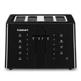 Touchscreen 4-Slice Black Wide Slot Toaster