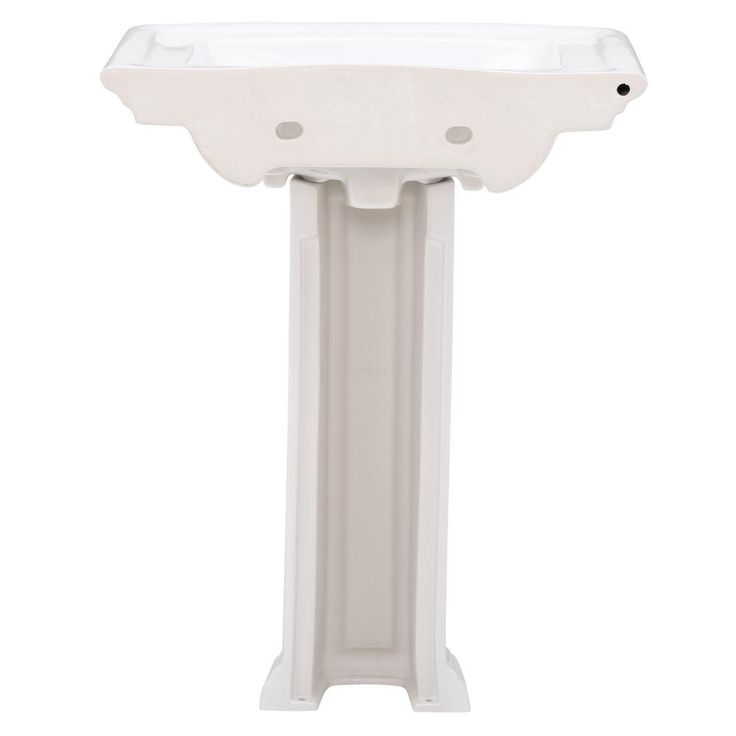 Washington 650 25 in. Pedestal Combo Bathroom Sink in White