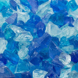 Margo Garden Products 1/2 in. 25 lb. Medium Blue Hawaii Landscape Fire Glass - Super Arbor